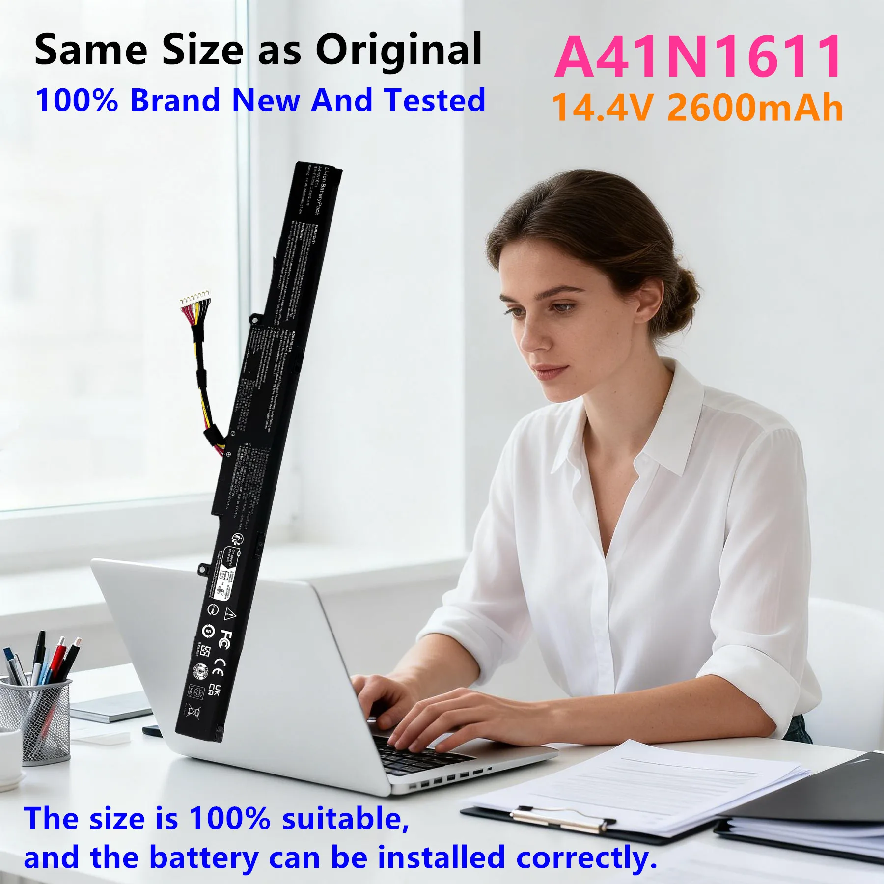 A41N1611 Laptop Battery For Asus ROG GL553 GL553VD GL553VE GL553VW OB110-00470000 A41LK9H A41LP4Q A41LK5H
A41N1611 Laptop Battery For Asus ROG GL553 GL553VD GL553VE GL553VW OB110-00470000 A41LK9H A41LP4Q A41LK5H