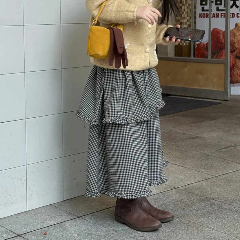 Girls Skirt 2025 Autumn New Children's Clothing Korean Style Girls Baby Fashion Check False Two Skirt Casual Simple All Match
Girls Skirt 2025 Autumn New Children's Clothing Korean Style Girls Baby Fashion Check False Two Skirt Casual Simple All Match