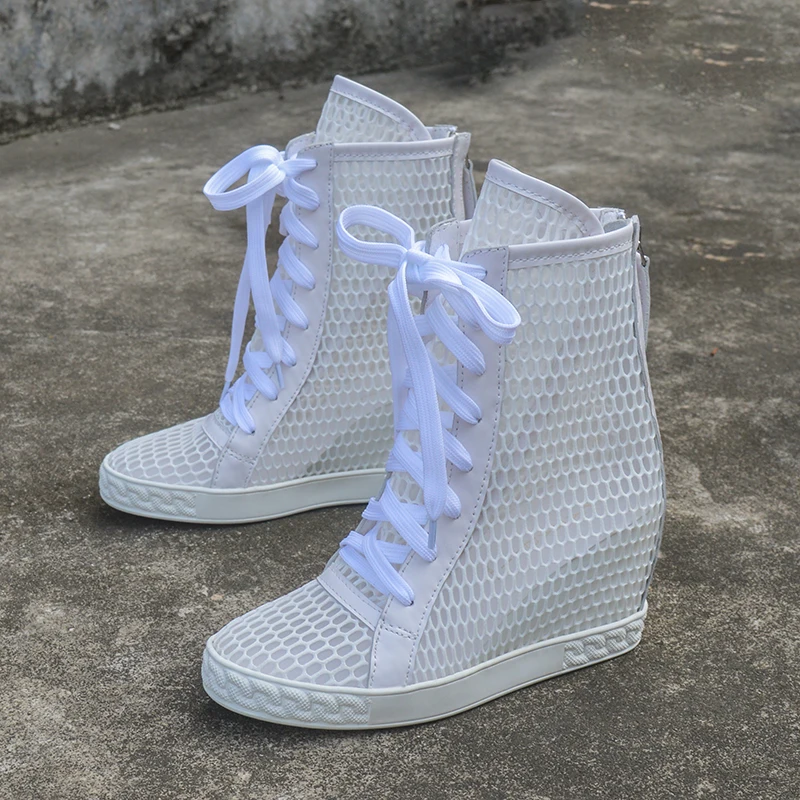 Europe Style Spring Summer Women's High Quality Genuine Leather Hollow-out White Increased Within Ankle Boots BY856
Europe Style Spring Summer Women's High Quality Genuine Leather Hollow-out White Increased Within Ankle Boots BY856