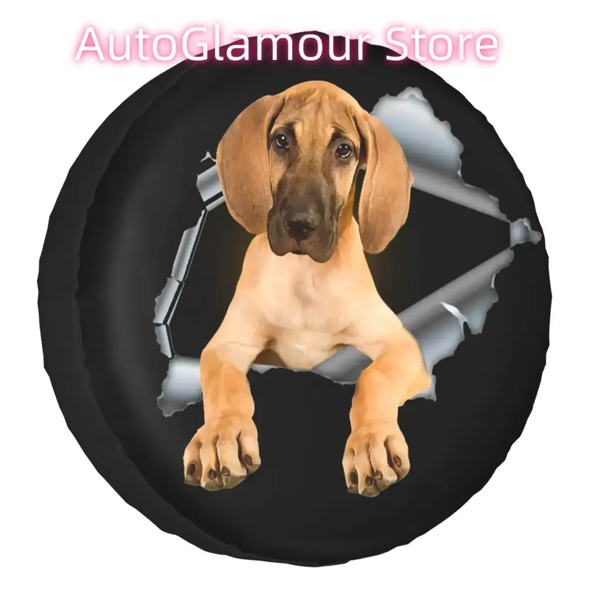 Чехол для запасного колеса Great Dane Dog с 3D принтом для любителей больших собак, внедорожник, кемпер, автомобильные аксессуары, дорожный прицеп 
Чехол для запасного колеса Great Dane Dog с 3D принтом для любителей больших собак, внедорожник, кемпер, автомобильные аксессуары, дорожный прицеп