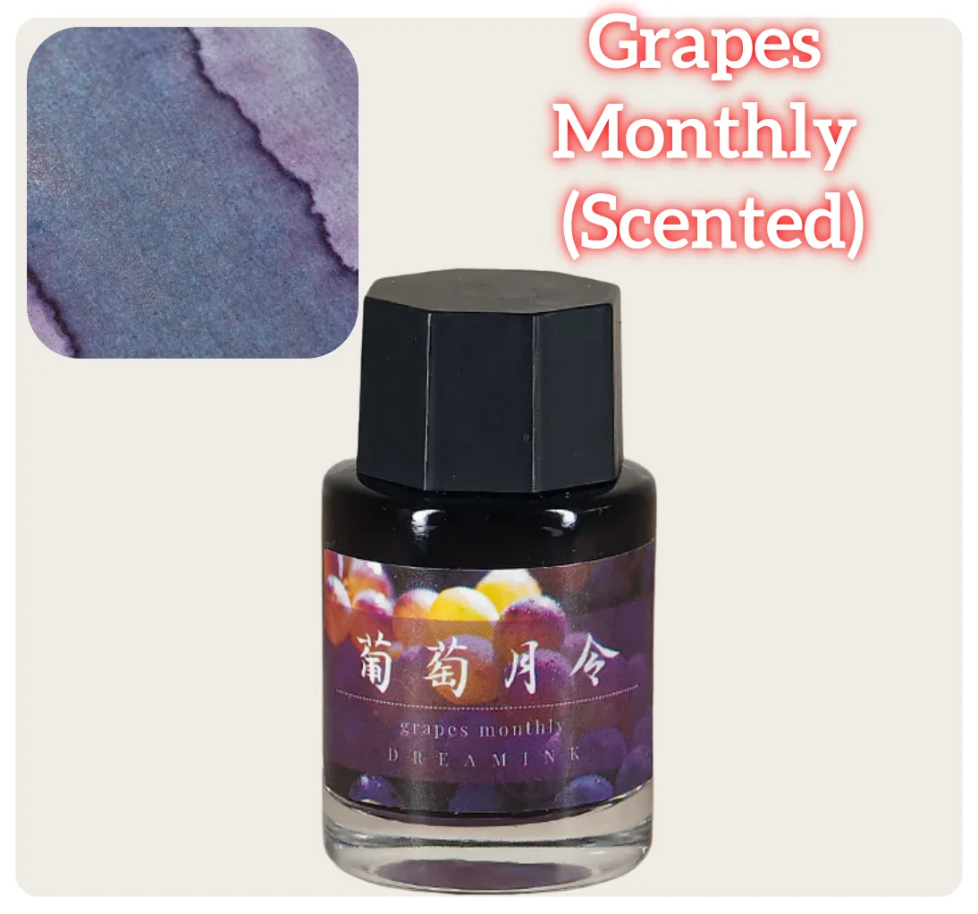 Dream Ink,grapes Monthly (scented),shimmer Glitter Shading Sheen Ink ,20ml
Dream Ink,grapes Monthly (scented),shimmer Glitter Shading Sheen Ink ,20ml