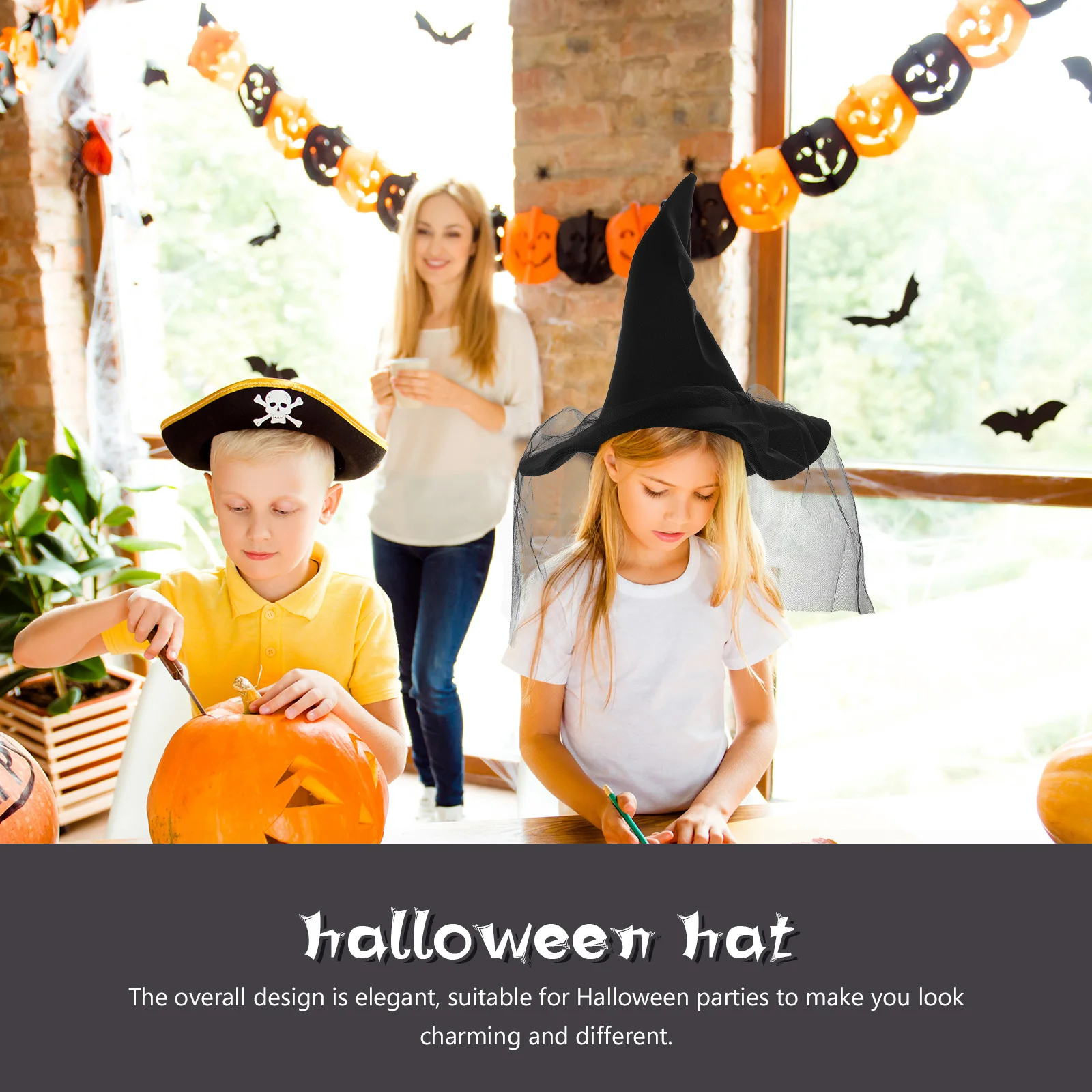 Halloween Witch Hat Polyester Comfortable Wrinkle Design Wide Brim Party Cosplay Decoration Halloween Hat Cosplay Costume 
Halloween Witch Hat Polyester Comfortable Wrinkle Design Wide Brim Party Cosplay Decoration Halloween Hat Cosplay Costume