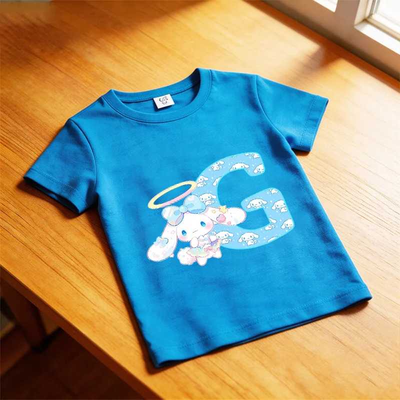 Cinnamoroll Summer Tee Anime Letter A-z Initials Short Sleeve T-shirt Girls Cute Cartoon Soft Casual Cotton Breathable Boys Tops
Cinnamoroll Summer Tee Anime Letter A-z Initials Short Sleeve T-shirt Girls Cute Cartoon Soft Casual Cotton Breathable Boys Tops