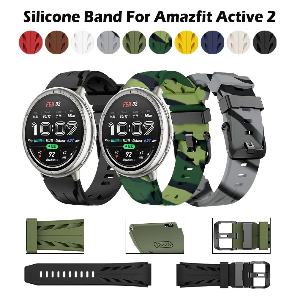 20mm Universal Silicone Band for Amazfit Active 2 Watch Band Breathable Replaceable Accessories for Amazfit Active 2 Watch Band
20mm Universal Silicone Band for Amazfit Active 2 Watch Band Breathable Replaceable Accessories for Amazfit Active 2 Watch Band