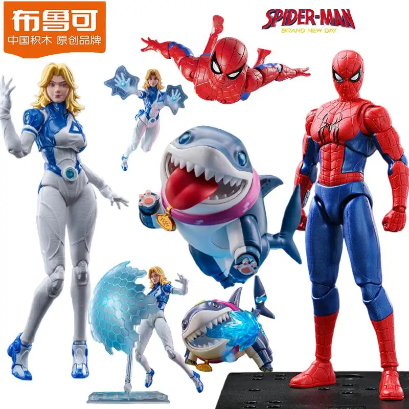 Original Blokees Marvel Rivals Spider-Man Brand New Day Jeff Land Shark Invisible Woman Articulated Collectible Figure Toy Gift
Original Blokees Marvel Rivals Spider-Man Brand New Day Jeff Land Shark Invisible Woman Articulated Collectible Figure Toy Gift