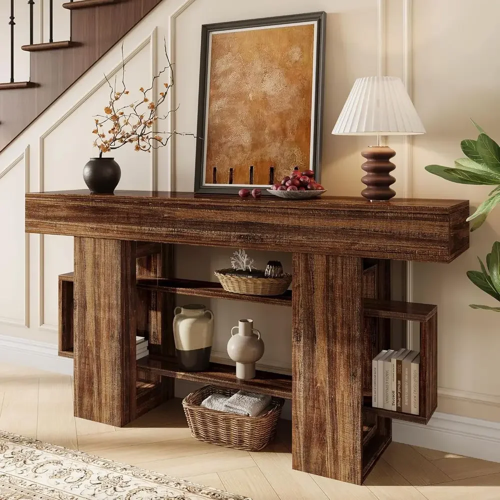 63 Inches Entryway Table, Wooden ole Table with Storage, Narrow Soa Table Behind Couch, armhouse Long Entry Hallway Tables or En
63 Inches Entryway Table, Wooden ole Table with Storage, Narrow Soa Table Behind Couch, armhouse Long Entry Hallway Tables or En