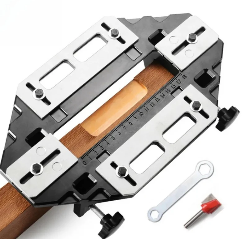 Hinge Slotting Jig, Alloy Lock Guide Plate with Router Bit for Cabinet Door Installation & Woodworking
Hinge Slotting Jig, Alloy Lock Guide Plate with Router Bit for Cabinet Door Installation & Woodworking