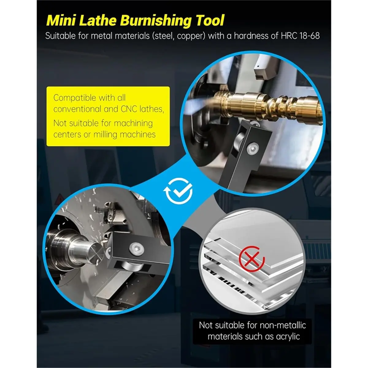 2026 New Upgraded Mini Lathe Roller Burnishing Tool, Milling Roller Burnishing Tool with Bearing Steel Balls, Fit for CNC Lathes
2026 New Upgraded Mini Lathe Roller Burnishing Tool, Milling Roller Burnishing Tool with Bearing Steel Balls, Fit for CNC Lathes