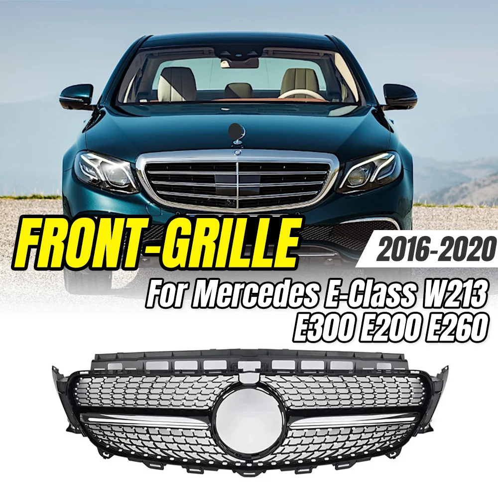For Mercedes E-Class W213 E300 E200 E260 2016-2020 Chrome Silvery Diamonds Style Upper Grille,Car Styling Upgrade Accessories.
For Mercedes E-Class W213 E300 E200 E260 2016-2020 Chrome Silvery Diamonds Style Upper Grille,Car Styling Upgrade Accessories.