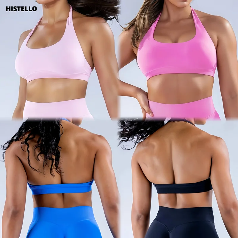 HISTELLO Impact Sports Bra Women Seamless Yoga Underwear Halter Neck Strap Open Back Design Gym Top Workout Fitness Running Bra
HISTELLO Impact Sports Bra Women Seamless Yoga Underwear Halter Neck Strap Open Back Design Gym Top Workout Fitness Running Bra