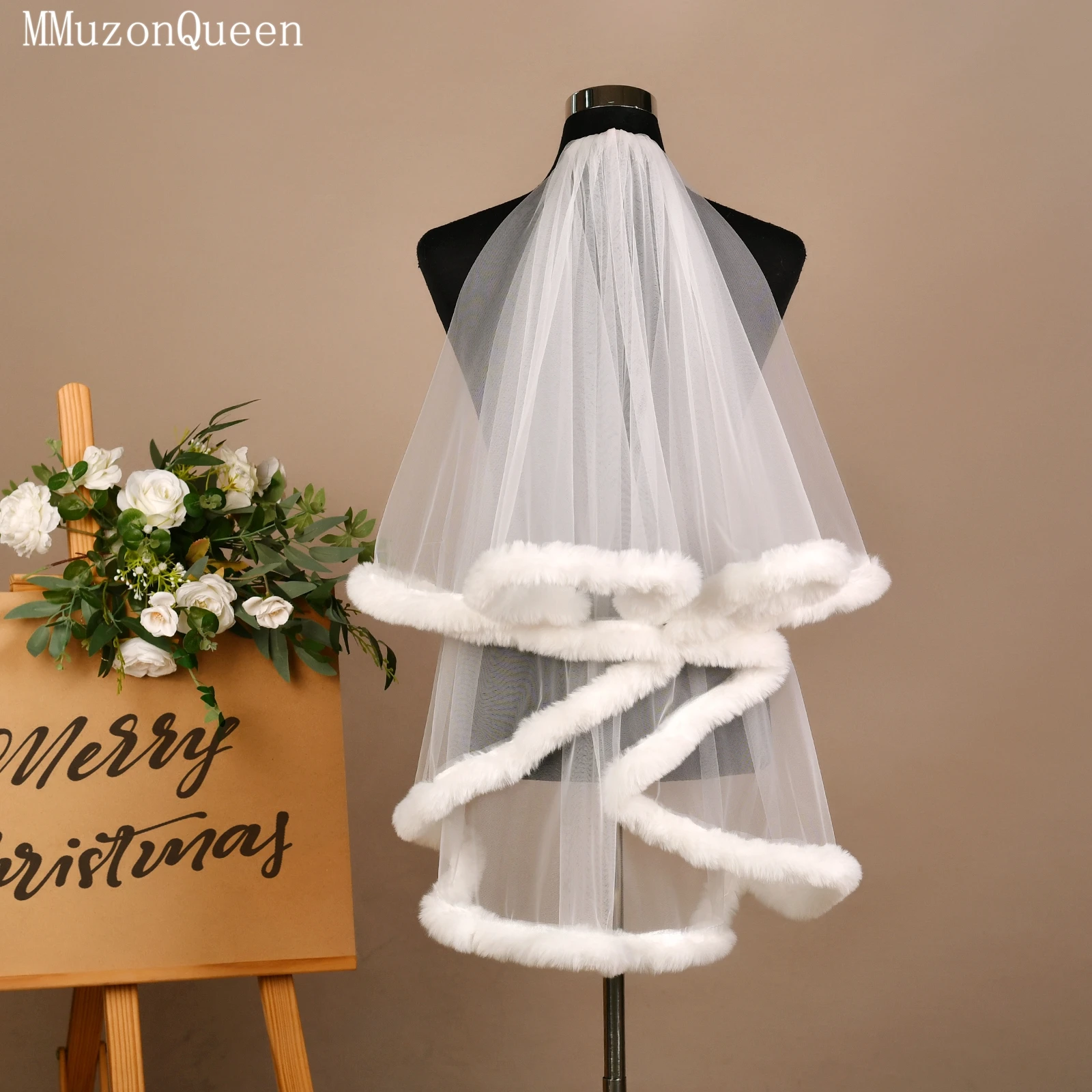 TOPQUEEN Christmas Veil Wedding 2-Layer Raw Edge Party Gift Cover Fingertips Christmas Accessories Customizable V256
TOPQUEEN Christmas Veil Wedding 2-Layer Raw Edge Party Gift Cover Fingertips Christmas Accessories Customizable V256
