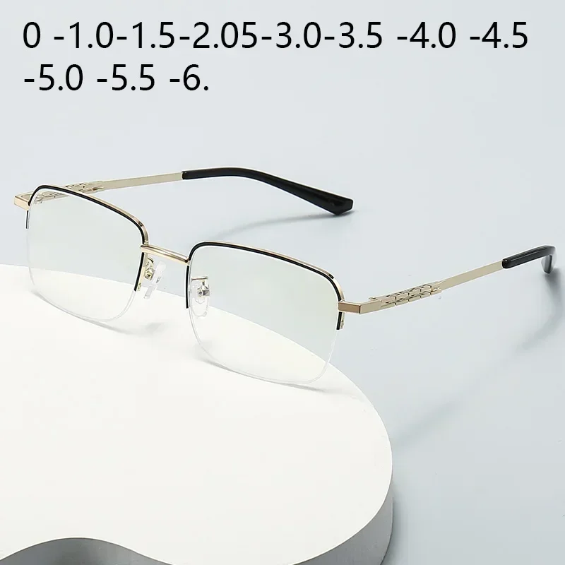 Half Frame Men's Myopia Glasses Business Style Myopia Metal Square Presbyopia Eyeglasses Male Ultralight Anti Blue Light Glasse
Half Frame Men's Myopia Glasses Business Style Myopia Metal Square Presbyopia Eyeglasses Male Ultralight Anti Blue Light Glasse
