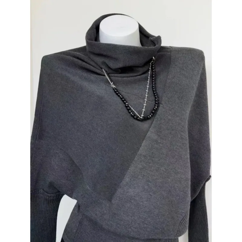 Вязаный свитер с высоким воротником, готический американский пуловер, женский элегантный Y2k, винтажный черный топ в стиле Харадзюку, женские субкультурные топы с длинными рукавами
Вязаный свитер с высоким воротником, готический американский пуловер, женский элегантный Y2k, винтажный черный топ в стиле Харадзюку, женские субкультурные топы с длинными рукавами