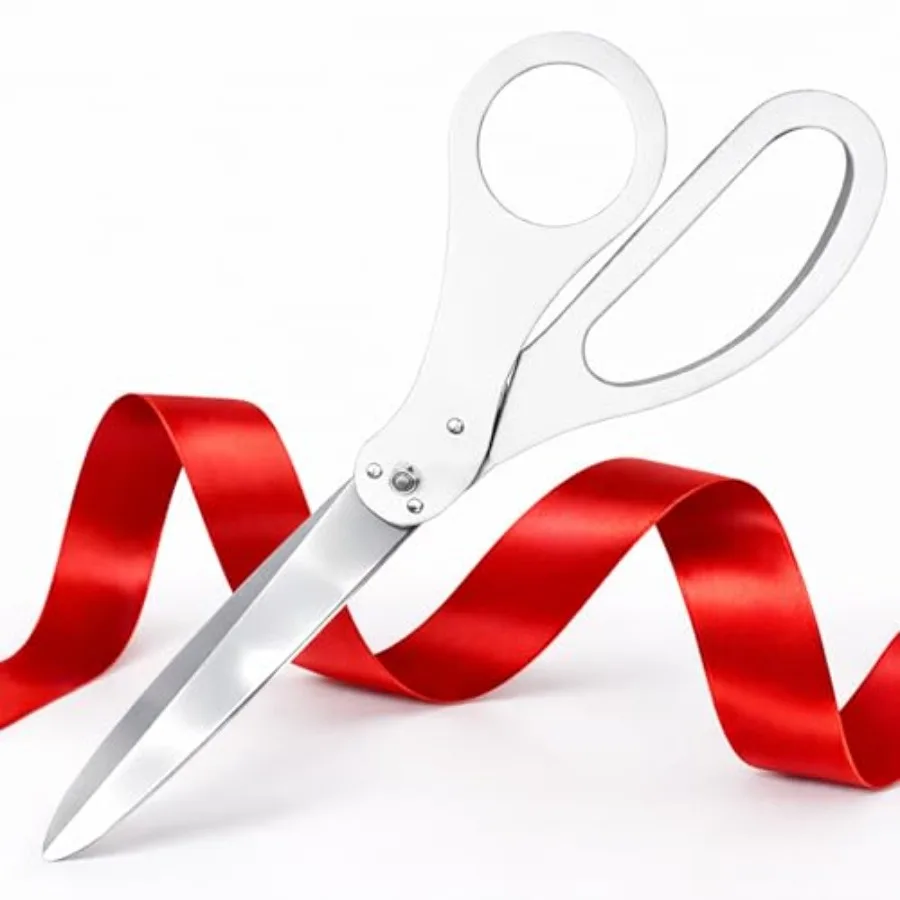 25 Inch Giant Scissors Extra Large Ceremonial Cutting Tool with Red Ribbon for Grand Opening Event Supplies Decorations and Bus
25 Inch Giant Scissors Extra Large Ceremonial Cutting Tool with Red Ribbon for Grand Opening Event Supplies Decorations and Bus
