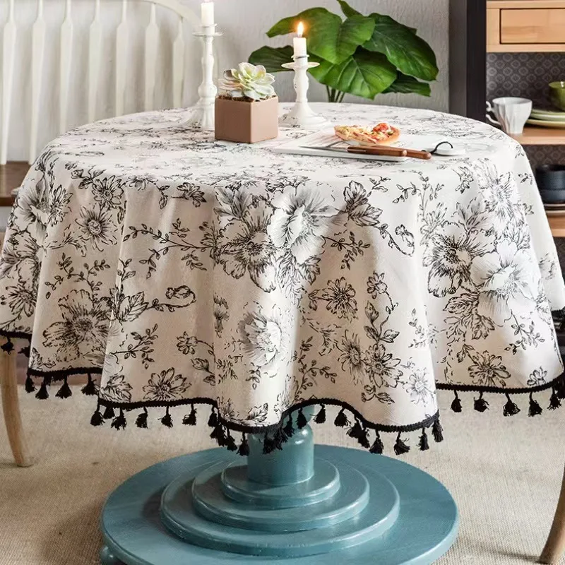 1pc Luxury Cotton Tablecloth Vintage Peony Linen Table Cloth With Tassel for Kitchen Wedding Dining Room
1pc Luxury Cotton Tablecloth Vintage Peony Linen Table Cloth With Tassel for Kitchen Wedding Dining Room