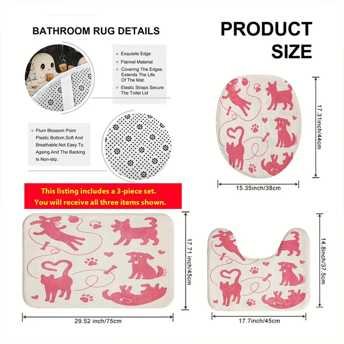 Cute Cartoon Animal Bath Mat Set for Bathroom Home Decor | Non Slip Toilet Rug Accessories
Cute Cartoon Animal Bath Mat Set for Bathroom Home Decor | Non Slip Toilet Rug Accessories