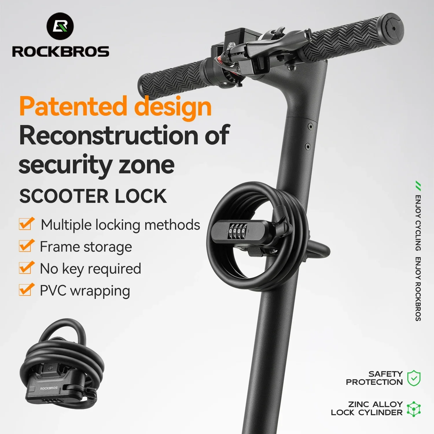 ROCKBROS Master and slave lock Scooter Lock Multi Purpose Portable Password Durable Zinc Alloy Anti-theft MTB Cycling Cable Lock
ROCKBROS Master and slave lock Scooter Lock Multi Purpose Portable Password Durable Zinc Alloy Anti-theft MTB Cycling Cable Lock