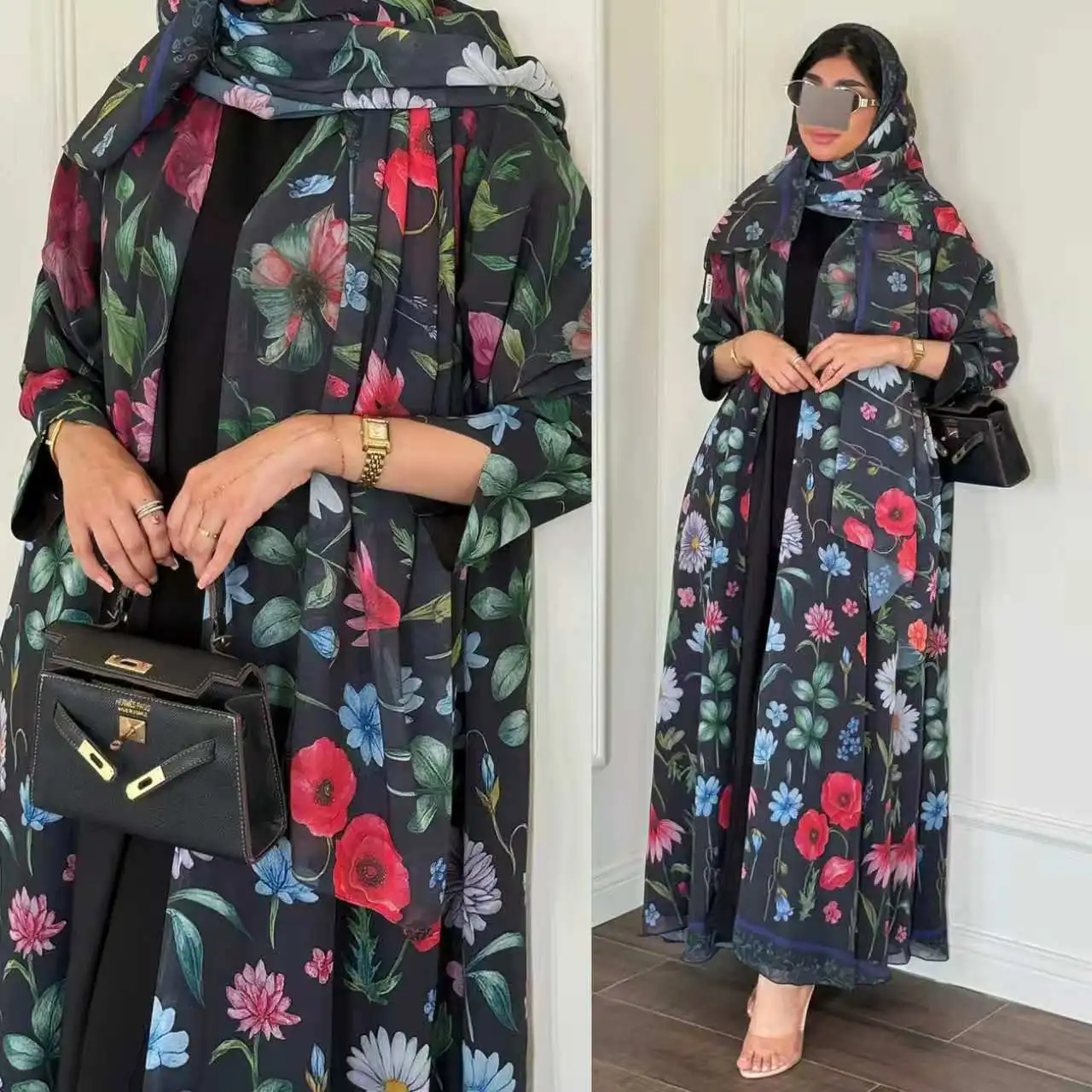 Abaya Hijab Women Eid Party Dresses Jalabiya Muslim Flower Print Cardigan Robe Khimar Ramadan Dubai Open Abayas Kaftan Vestidos
Abaya Hijab Women Eid Party Dresses Jalabiya Muslim Flower Print Cardigan Robe Khimar Ramadan Dubai Open Abayas Kaftan Vestidos