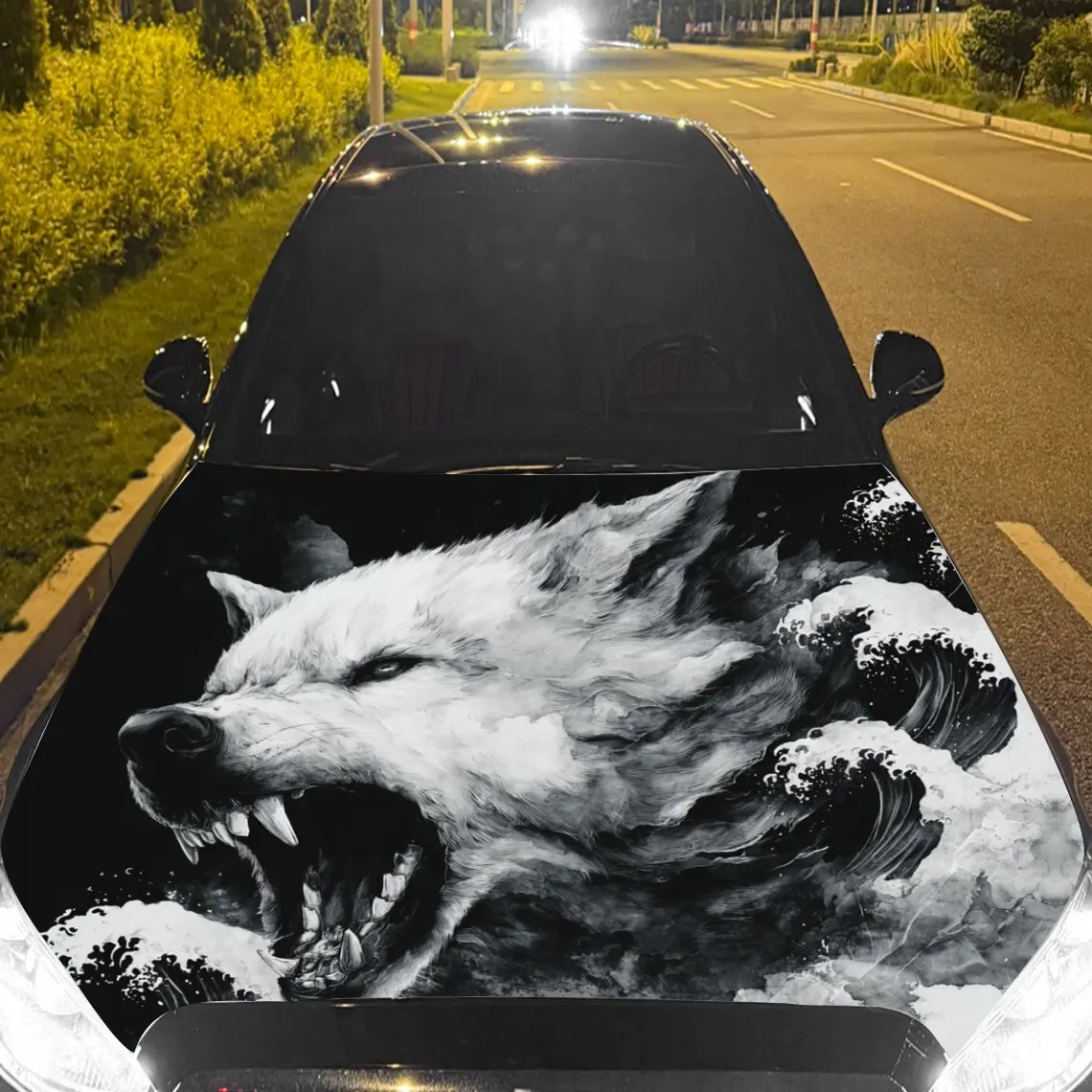 Wrath of White Wolf and Waves Car Vinyl Wrap, PVC Material Waterproof Car Hood Sticker, Self-Adhesive Scratch-Resistant Stickers
Wrath of White Wolf and Waves Car Vinyl Wrap, PVC Material Waterproof Car Hood Sticker, Self-Adhesive Scratch-Resistant Stickers