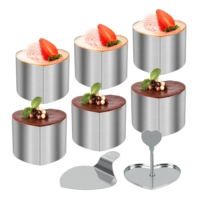 Dessert Rings Food Rings Silver Stainless Steel Ring Set, Small, Mousse Rings Baking Mold
Dessert Rings Food Rings Silver Stainless Steel Ring Set, Small, Mousse Rings Baking Mold