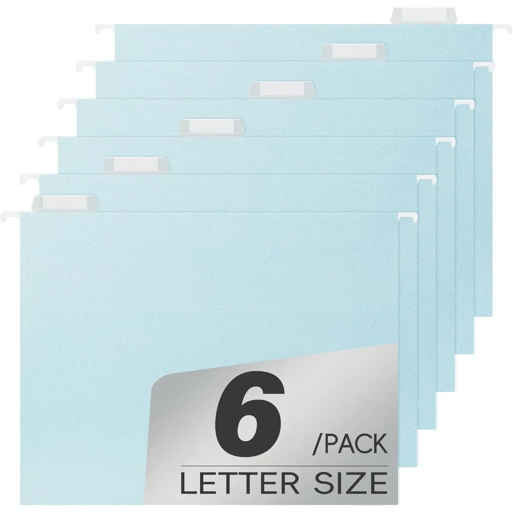 Heavy Duty Blue Hanging File Folders Letter Size Pastel Colors 6 Pack with Insertable Tabs for Filing Cabinet Office Organization Supplies
Heavy Duty Blue Hanging File Folders Letter Size Pastel Colors 6 Pack with Insertable Tabs for Filing Cabinet Office Organization Supplies