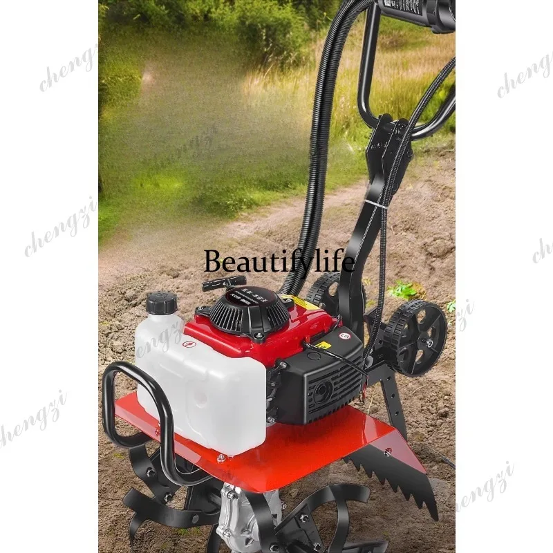 Small agricultural rotary tiller field tiller plowing loosening soil trenching weeding
Small agricultural rotary tiller field tiller plowing loosening soil trenching weeding