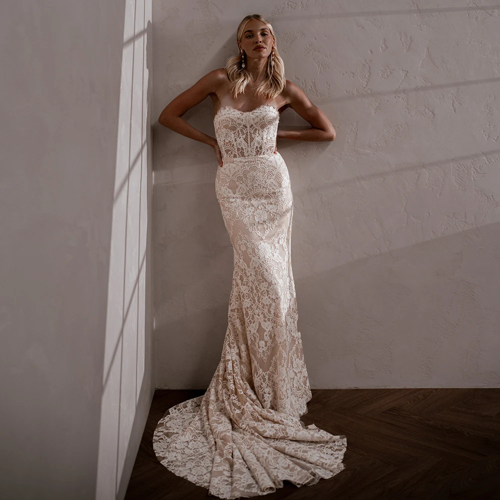 Elegant Boho Wedding Dresses Lvory Lace Sheath Sweetheart Floor Length Dresses Gowns for Women 2024 Bride Gown White
Elegant Boho Wedding Dresses Lvory Lace Sheath Sweetheart Floor Length Dresses Gowns for Women 2024 Bride Gown White