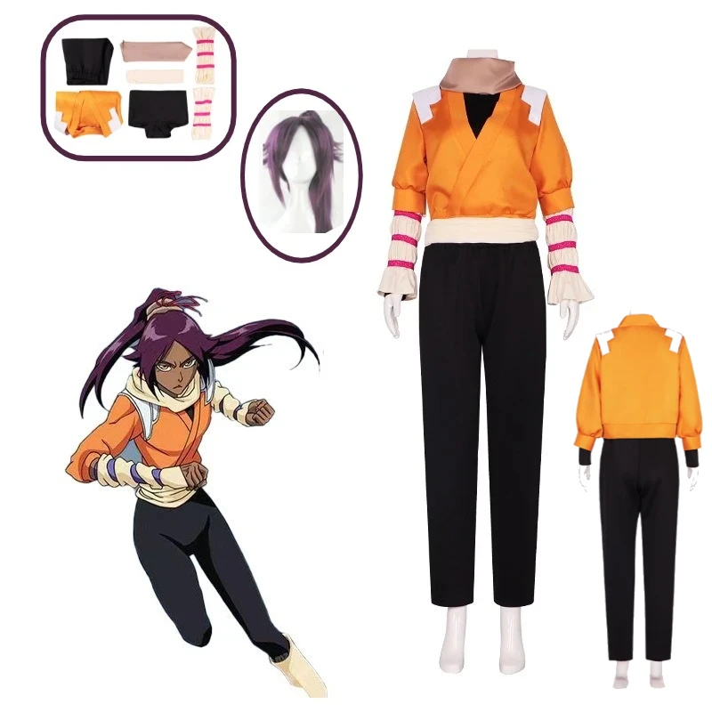 Shihouin Yoruichi Cosplay Costumes Yellow Combat Suit Ninja Short Long Outfit Arm Cuffs Wig Set Halloween Carnival Cosplay Suit
Shihouin Yoruichi Cosplay Costumes Yellow Combat Suit Ninja Short Long Outfit Arm Cuffs Wig Set Halloween Carnival Cosplay Suit