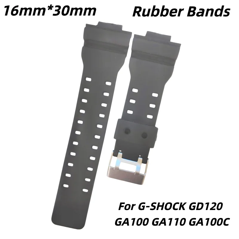 Wholesale 10PCS/Lot Black Rubber Watch Bands 16MM/30MM Strap For G-SHOCK GD120 GA100 GA110 GA100C Compatible Watch Accessories
Wholesale 10PCS/Lot Black Rubber Watch Bands 16MM/30MM Strap For G-SHOCK GD120 GA100 GA110 GA100C Compatible Watch Accessories