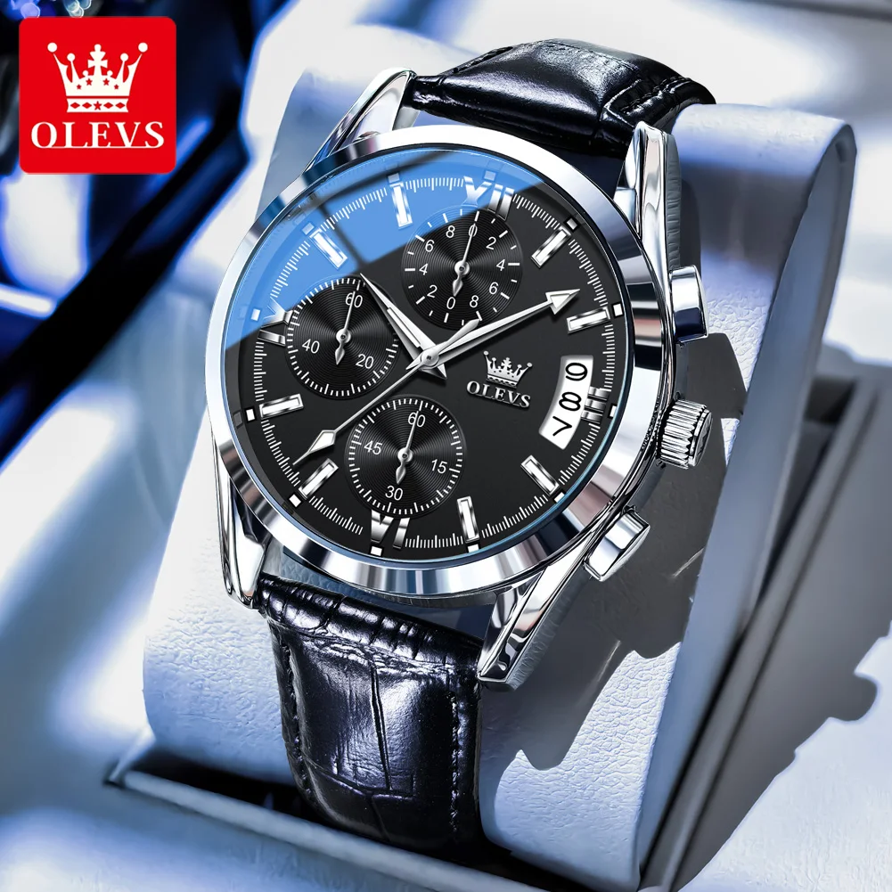Часы OLEVS, мужские часы 2987, оригинальные деловые кварцевые часы с хронографом, водонепроницаемые часы со светящимся кожаным ремешком для мужчин, подарки
Часы OLEVS, мужские часы 2987, оригинальные деловые кварцевые часы с хронографом, водонепроницаемые часы со светящимся кожаным ремешком для мужчин, подарки
