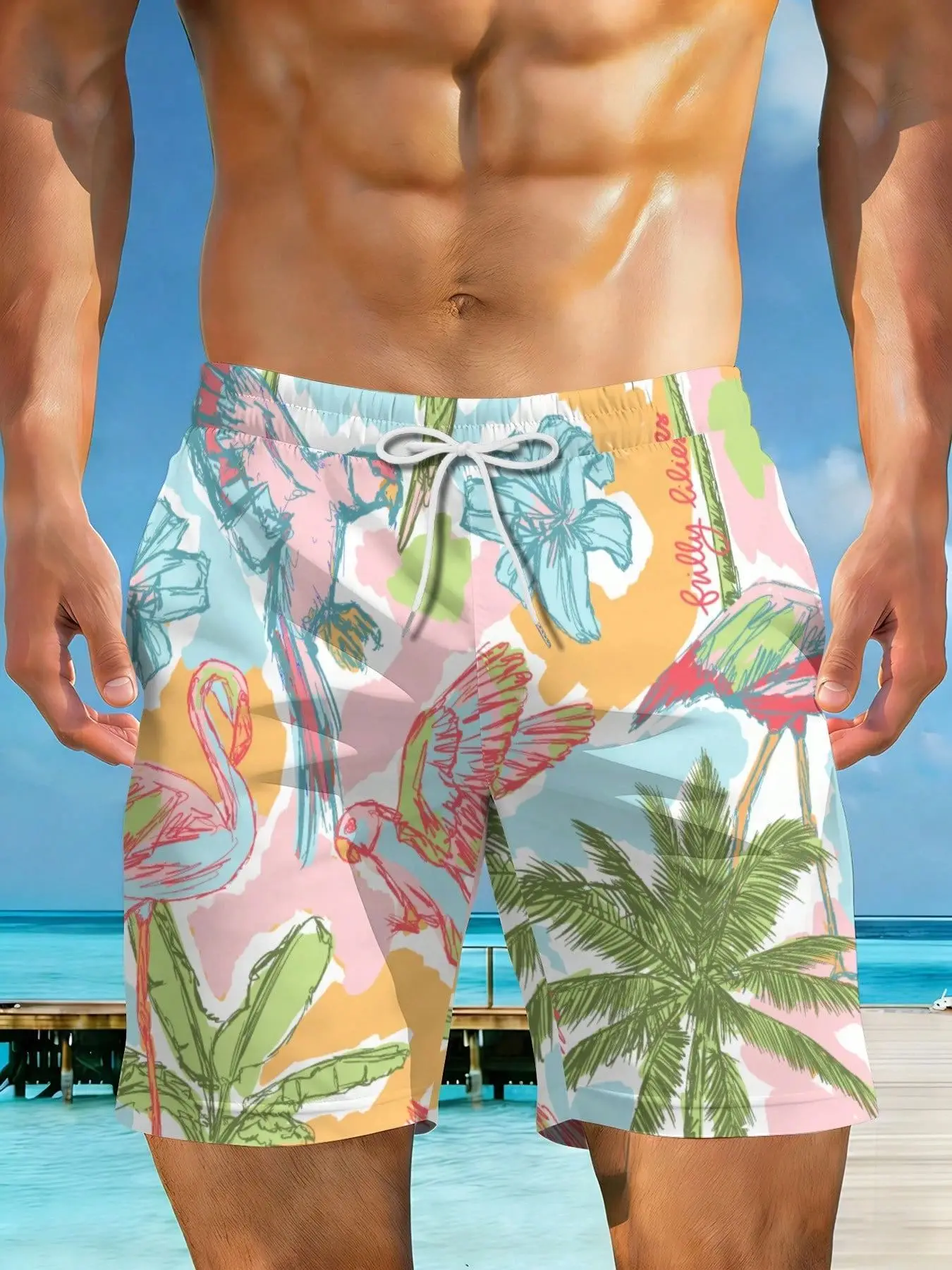 2026 Summer New Styles Tropical Birds Palm Trees Flowers Plus Size Men's Tropical Casual Beach Shorts Fashion
2026 Summer New Styles Tropical Birds Palm Trees Flowers Plus Size Men's Tropical Casual Beach Shorts Fashion