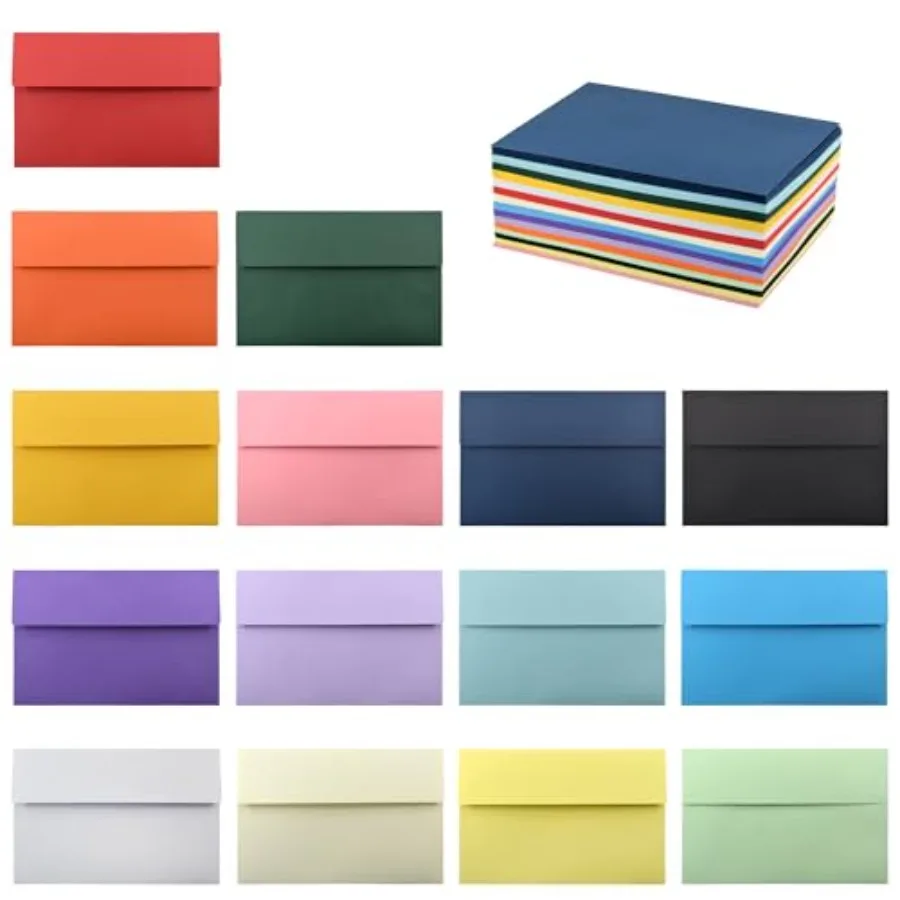 150 Pack Colorful Envelopes for Invitations A9 Envelopes Bulk 5-3/4 x 8-3/4 for 5x8 Greeting Cards, Wedding Invitations, Photos
150 Pack Colorful Envelopes for Invitations A9 Envelopes Bulk 5-3/4 x 8-3/4 for 5x8 Greeting Cards, Wedding Invitations, Photos