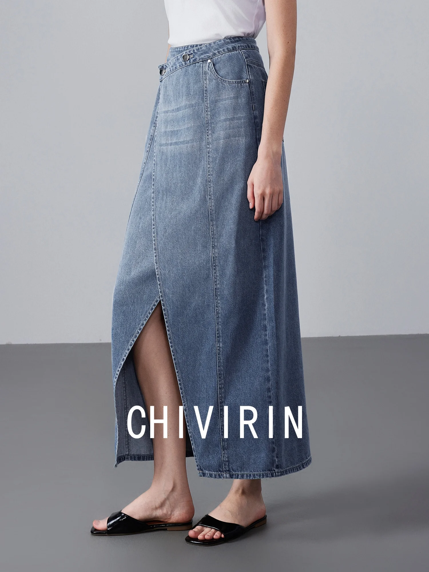 Chivirin Heavyweight Waed Denim Casual High Waist Cotton Straight Leg Skirt Spring Summer New Women's Blue Slim Fit Skirt
Chivirin Heavyweight Waed Denim Casual High Waist Cotton Straight Leg Skirt Spring Summer New Women's Blue Slim Fit Skirt