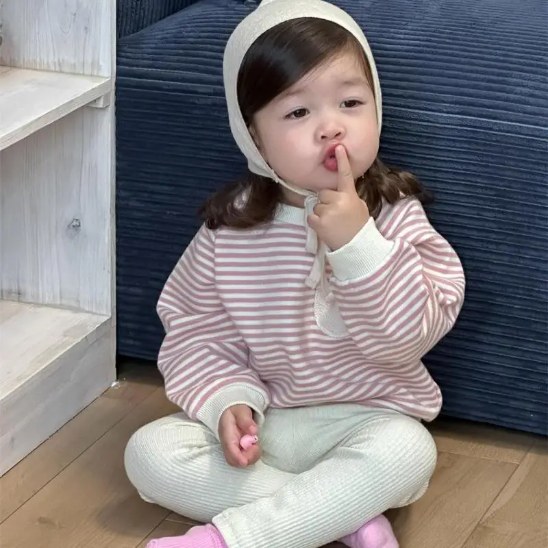 2025 Autumn New Baby Girl Long Sleeve Sweatshirt Cotton Infant Toddler Versatile Pullover Tops Girls Casual Striped Sweatshirts
2025 Autumn New Baby Girl Long Sleeve Sweatshirt Cotton Infant Toddler Versatile Pullover Tops Girls Casual Striped Sweatshirts
