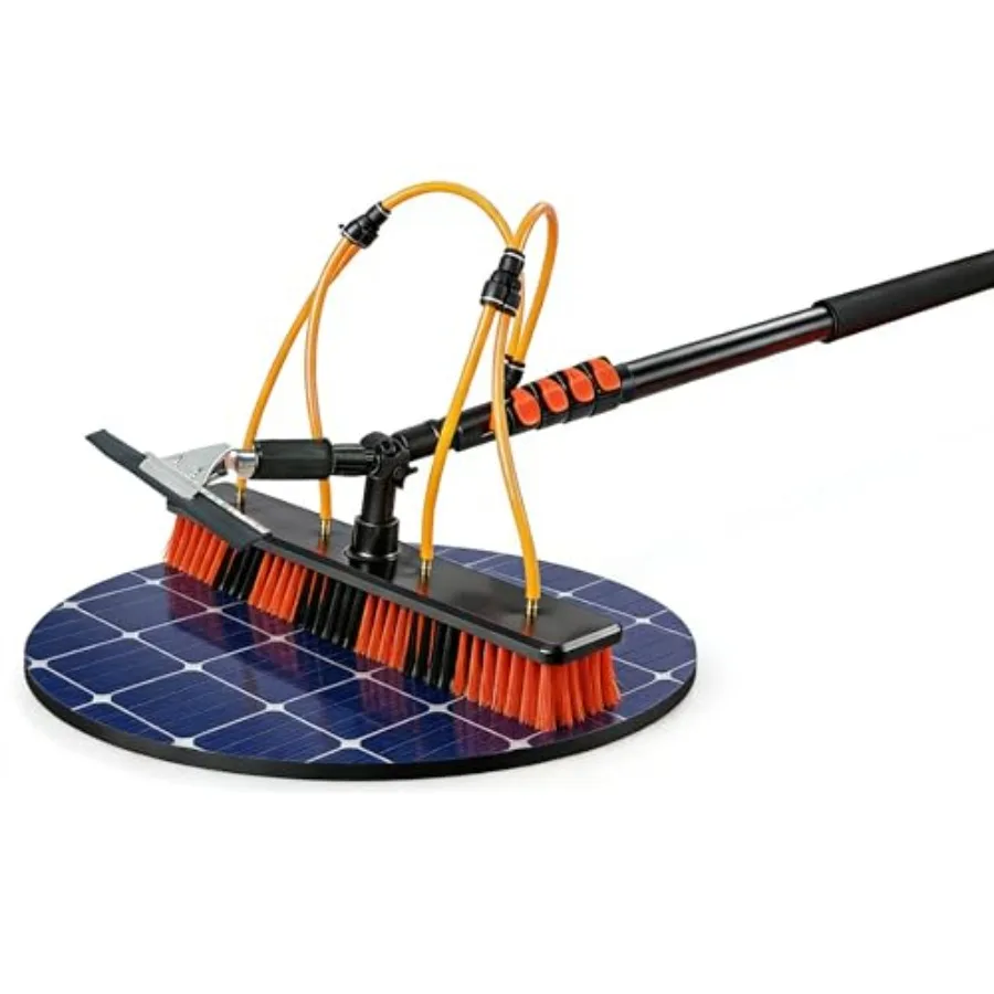 2-in-1 Cleaning Brush - 21.65" Extra-Wide Head with 4 Jets Telescoping 15Feet Water-Fed Pole with On-Hose Soap Dispenser
2-in-1 Cleaning Brush - 21.65" Extra-Wide Head with 4 Jets Telescoping 15Feet Water-Fed Pole with On-Hose Soap Dispenser