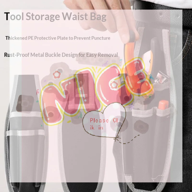 【BA】Wear-resistant Tool Waist Bag Oxford Cloth Multilayer Storage Tool Belt Hanging Bag Thickened Electrician Tool Bag
【BA】Wear-resistant Tool Waist Bag Oxford Cloth Multilayer Storage Tool Belt Hanging Bag Thickened Electrician Tool Bag