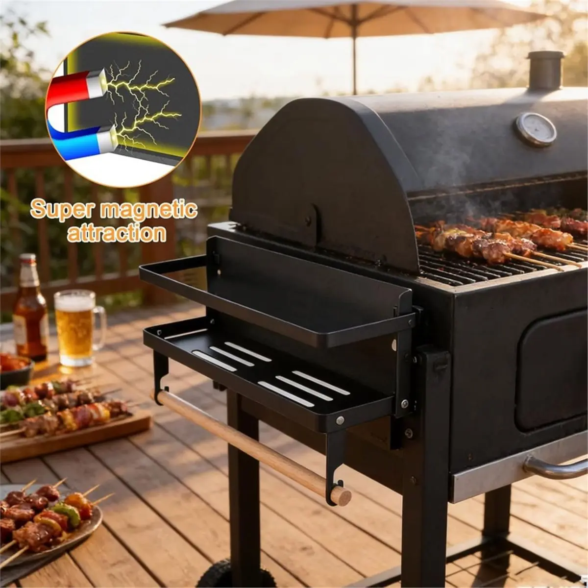 Foldable Magnetic Grill Storage Bin for Pellet Grills Universal Pellet Grill Accessory Outdoor BBQ Organizer
Foldable Magnetic Grill Storage Bin for Pellet Grills Universal Pellet Grill Accessory Outdoor BBQ Organizer