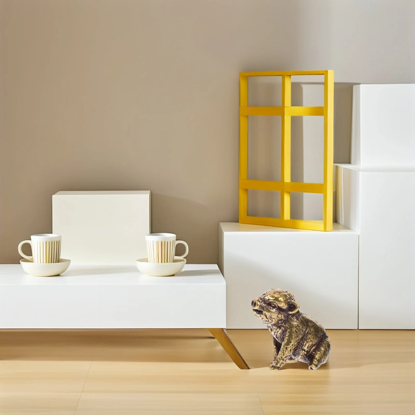 2Pcs Brass Piggy Ornaments Vintage Miniature Metal Statues for Desk Shelf Decor Home Office Feng Shui Decorative Brass Animal
2Pcs Brass Piggy Ornaments Vintage Miniature Metal Statues for Desk Shelf Decor Home Office Feng Shui Decorative Brass Animal