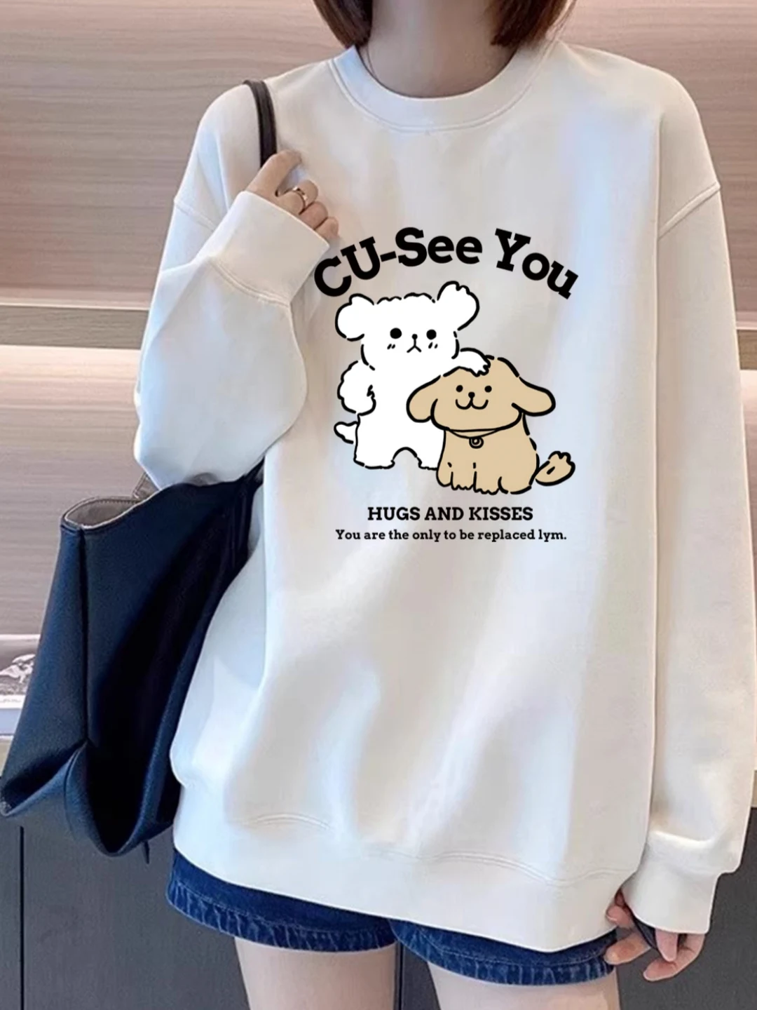 Cute Doggies Cartoon round Neck Thickened Women's Sweatshirt Loose Fit Autumn Winter Long Sleeve Korean Style Mid-Length Pull...
Cute Doggies Cartoon round Neck Thickened Women's Sweatshirt Loose Fit Autumn Winter Long Sleeve Korean Style Mid-Length Pull...