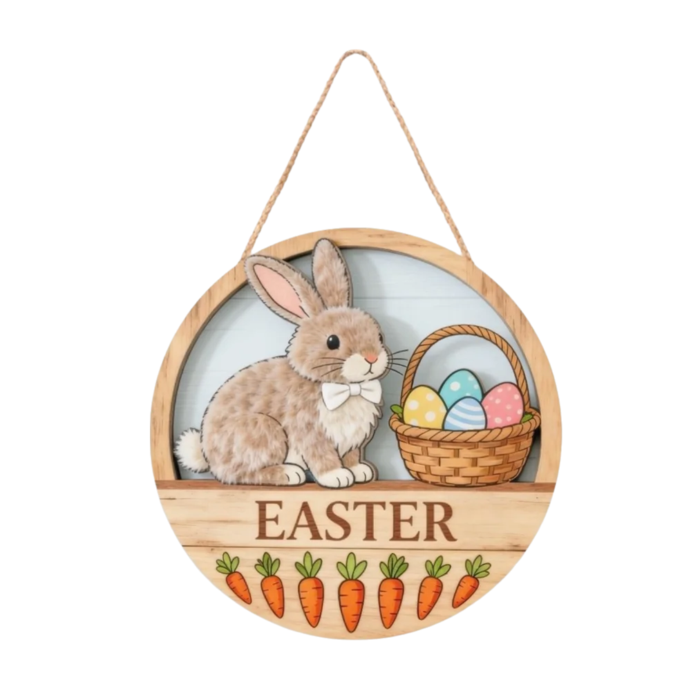 Craft Ornament Wooden Easter Bunny Welcome Sign Round Rabbit Eggs Happy Easter Door Sign Vintage Egg Door Pendants Party
Craft Ornament Wooden Easter Bunny Welcome Sign Round Rabbit Eggs Happy Easter Door Sign Vintage Egg Door Pendants Party