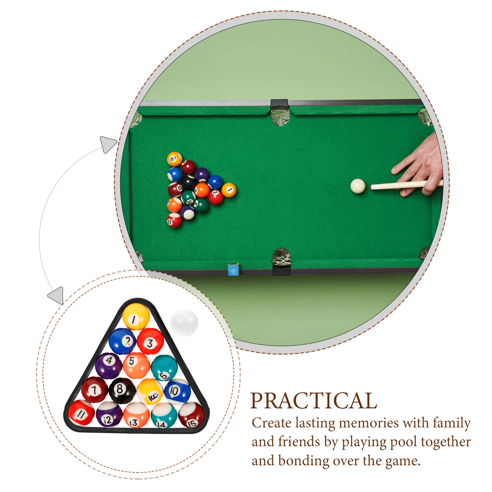 1Set Resin Billiard Balls Mini Pool Balls Wear-Resistant Smooth Finish Billiard Rack Sports Training Accessory
1Set Resin Billiard Balls Mini Pool Balls Wear-Resistant Smooth Finish Billiard Rack Sports Training Accessory