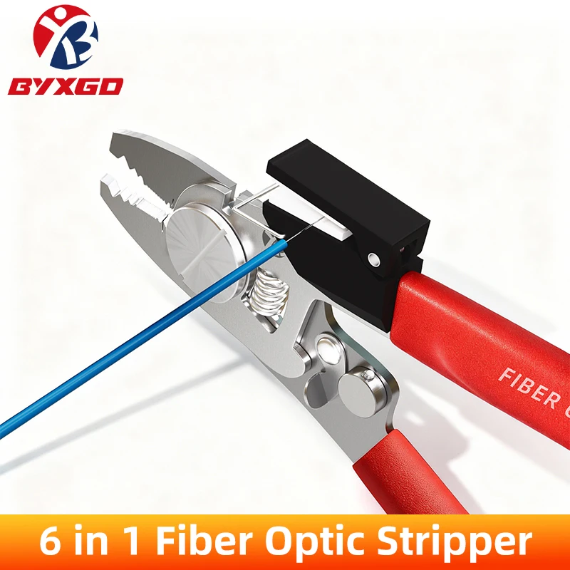 BYXGD 6in1 Fiber Optic Stripper Cleaning Multi-functional Miller Pliers Stainless Steel Material 2-3mm Φ125-250μm Φ600-900μm
BYXGD 6in1 Fiber Optic Stripper Cleaning Multi-functional Miller Pliers Stainless Steel Material 2-3mm Φ125-250μm Φ600-900μm