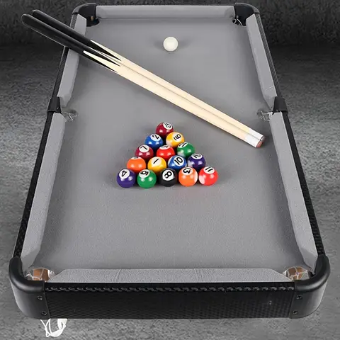 Portable Tabletop Billiard Table Pool Arcade Game Table for Kids Adults Living Room Game Room with Cue Sticks Ball Set Triangle