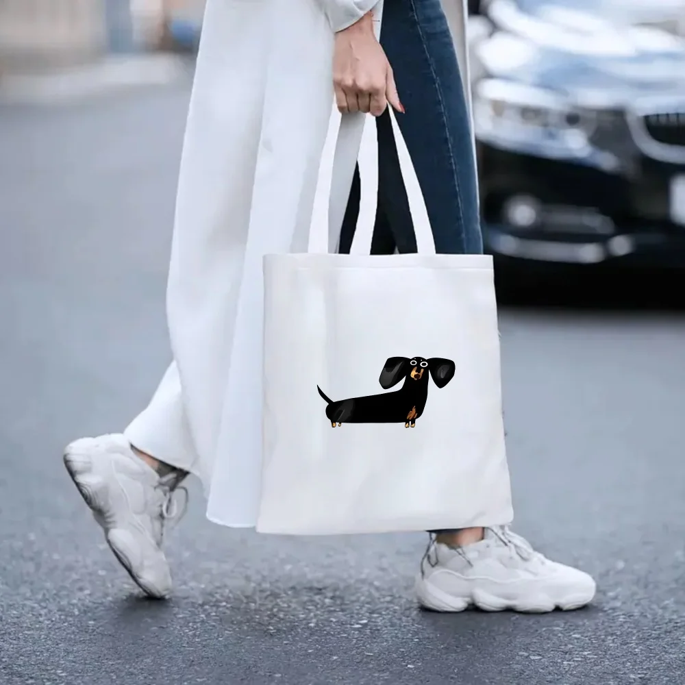 Adorable Dachshund Wiener Dog Canvas Tote Bag, Funny Sausage Dog Print Shoulder Bag for Dog Lovers
Adorable Dachshund Wiener Dog Canvas Tote Bag, Funny Sausage Dog Print Shoulder Bag for Dog Lovers