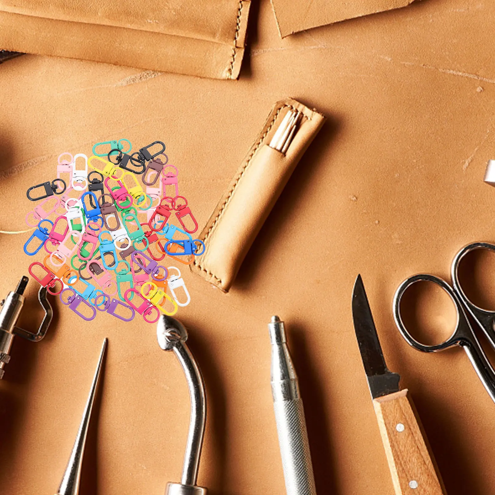 50Pcs Swivel Keychain Clip Hooks Zinc Alloy Lobster Claw Clasps Durable Trigger Snap Hooks for Lanyards Backpacks Dog Collars 
50Pcs Swivel Keychain Clip Hooks Zinc Alloy Lobster Claw Clasps Durable Trigger Snap Hooks for Lanyards Backpacks Dog Collars