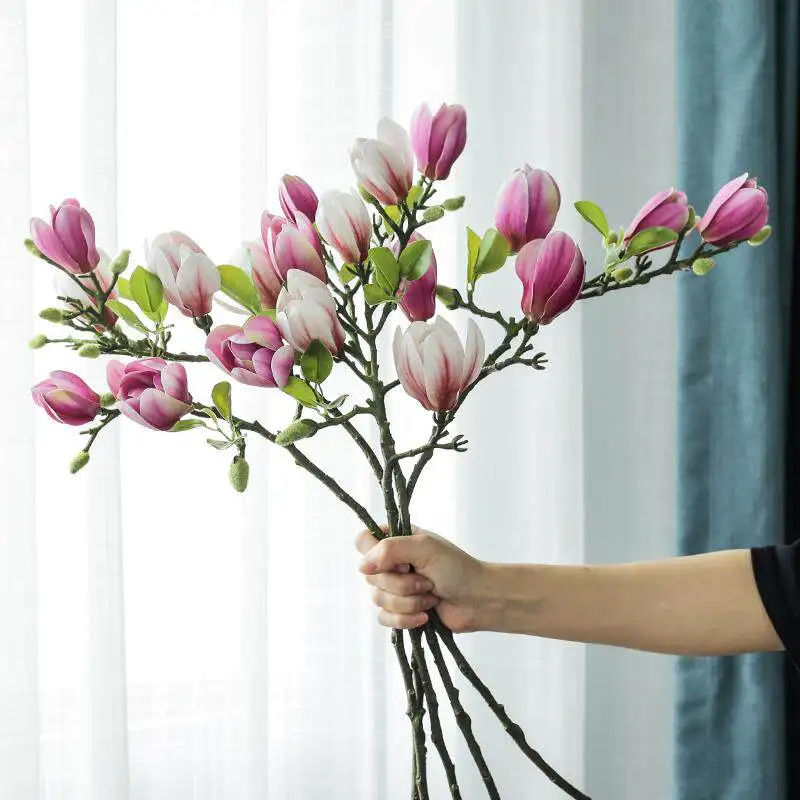 Magnolia simulated flower fake flower living room decoration dining table indoor flower arrangement decorative
Magnolia simulated flower fake flower living room decoration dining table indoor flower arrangement decorative