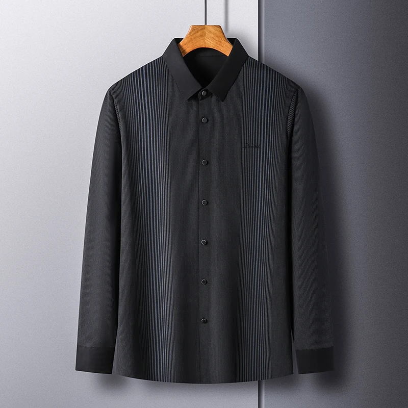 High end fashion STRIPE ELASTIC shirt men long sleeve spring and autumn new trend embroidery casual business shirt men
High end fashion STRIPE ELASTIC shirt men long sleeve spring and autumn new trend embroidery casual business shirt men
