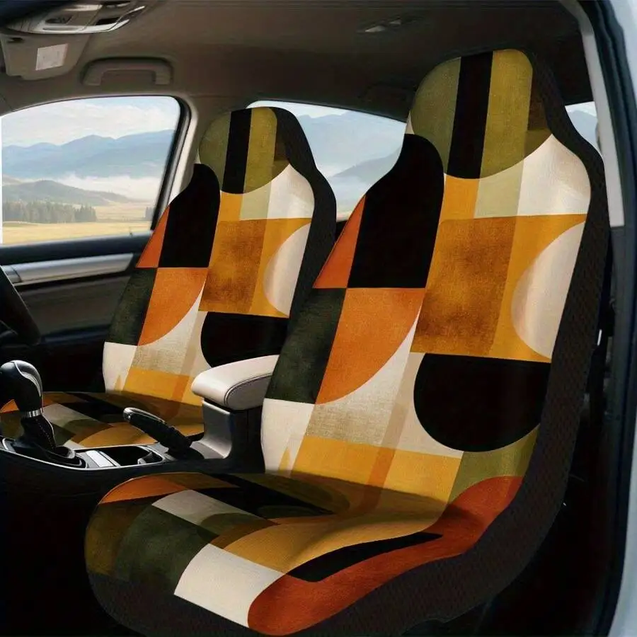 Universal Car Seat Cover Set With Abstract Geometric Pattern Premium Comfort Stylish Protector For Most Vehicles
Universal Car Seat Cover Set With Abstract Geometric Pattern Premium Comfort Stylish Protector For Most Vehicles