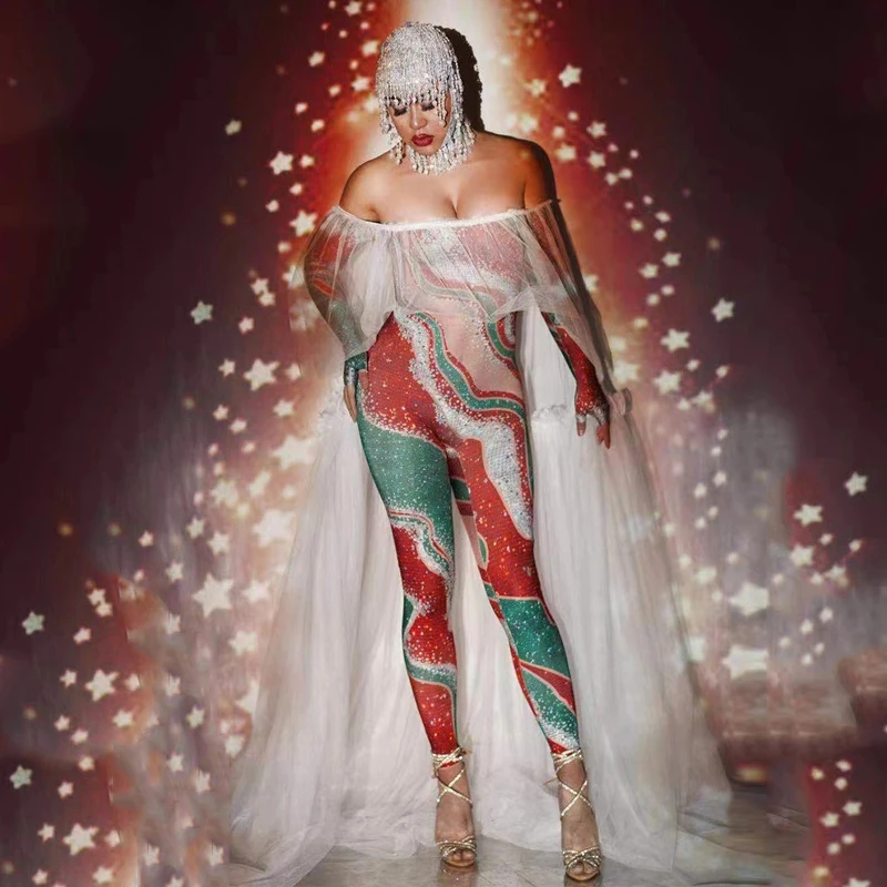 Red Green Tassel Rhinestone Jumpsuit Men Stretch Hooded Stage Bodysuit Christmas Party Nightclub DJ Dancer Performance Costumes
Red Green Tassel Rhinestone Jumpsuit Men Stretch Hooded Stage Bodysuit Christmas Party Nightclub DJ Dancer Performance Costumes