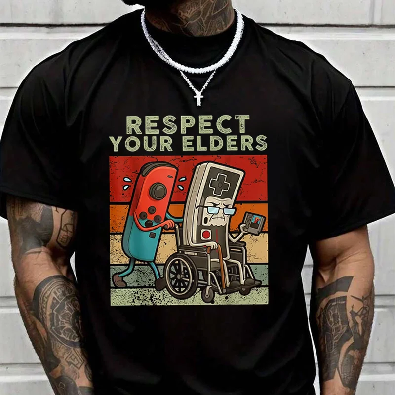 Respect Your Elders Men's Fashion T-shirt Casual Trendy Tshirts For Summer Short Sleeve Comfortable Tops
Respect Your Elders Men's Fashion T-shirt Casual Trendy Tshirts For Summer Short Sleeve Comfortable Tops